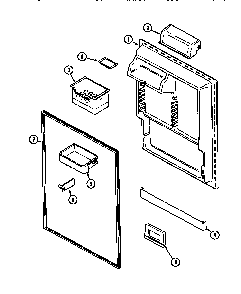 Fresh Food Inner Door Diagram and Parts List for MTF2155BRN  Maytag Refrigerator