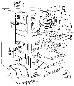 Freezer Section Diagram and Parts List for JRSD225B M9Q20A Jenn-Air Refrigerator