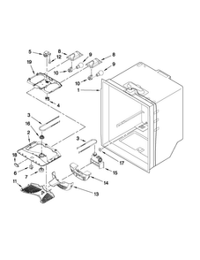 Refrigerator Liner Parts Diagram and Parts List for ABB2221FEB3  Amana Refrigerator