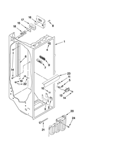 Refrigerator Liner Parts Diagram and Parts List for JCD2595WES00  Jenn-Air Refrigerator