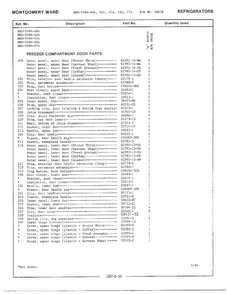 Freezer Dr/wheels/leveler/screws Page 2 Diagram and Parts List for 2484-42A  Admiral Refrigerator