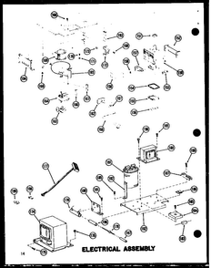 Electrical Assembly Diagram and Parts List for RC10A-PB P72091-1M Amana Microwave