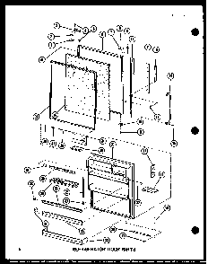 Refrigerator Door Parts Diagram and Parts List for BC20WC-P6023510WC  Amana Refrigerator