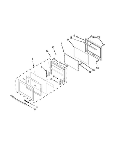 Oven Door Parts Diagram and Parts List for JJW2427DS00  Jenn-Air Wall Oven
