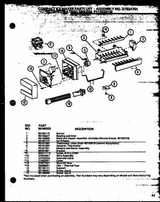 Compace Ice Maker (sbd20m/p1120201w) Diagram and Parts List for SBI20M-P1120202W  Amana Refrigerator