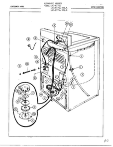 Water Carrying Diagram and Parts List for 6375A REV A Norge Washer