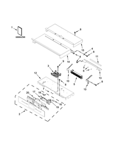 Control Panel Parts Diagram and Parts List for JJW2830DB01  Jenn-Air Wall Oven