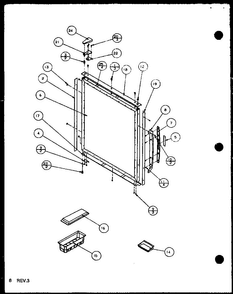 Refrigerator Door And Trim Parts Diagram and Parts List for BX20QL-P1125510WL  Amana Refrigerator