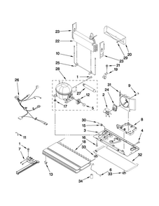 Unit Parts Diagram and Parts List for AFD2535DEW7  Amana Refrigerator