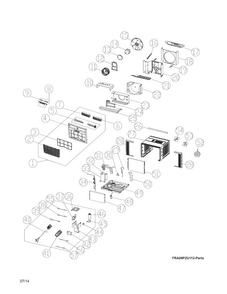 Recommended Spare Parts Diagram and Parts List for CAHE8ERR410A16  Crosley Air Conditioner