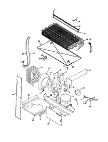 Unit Compartment & System Diagram and Parts List for RB17KA-0AL-BG24A  Magic Chef Refrigerator