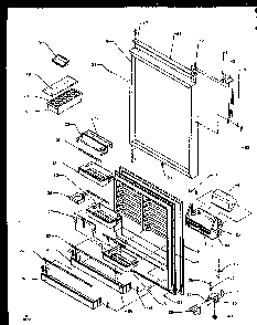 Fresh Food Door Diagram and Parts List for TS18RBW-P1158407WW  Amana Refrigerator