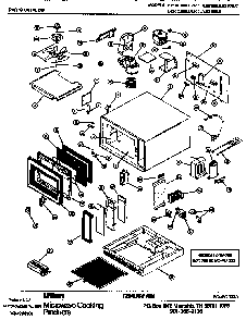 Replacement Parts Diagram and Parts List for E2100I000  Amana Microwave