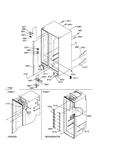 Cabinet Diagram and Parts List for SXD22S2L-P1303512WL  Amana Refrigerator