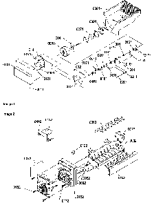 Ice Bucket Auger And Ice Maker Parts Diagram and Parts List for SRD22S5L-P1190304WL  Amana Refrigerator