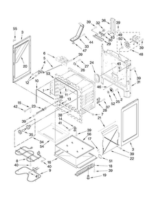 Chassis Parts Diagram and Parts List for MER7765WS1  Maytag Range