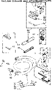 Attachment Parts Diagram and Parts List for 11624600  Kenmore Canister Vacuum