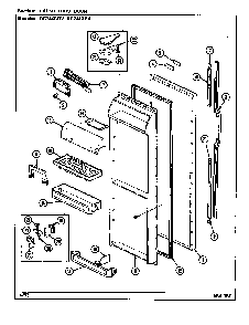 Fresh Food Door Diagram and Parts List for RC244RDA DS83B Magic Chef Refrigerator