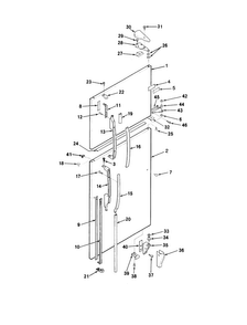 Door Diagram and Parts List for LRTD21A-AH71D  Maytag Refrigerator
