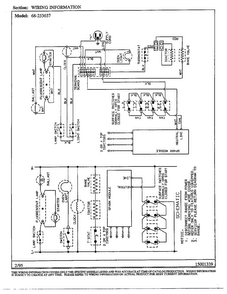 Wiring Information Diagram and Parts List for 68-253657  Magic Chef Range