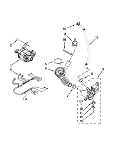 Pump And Motor Parts Diagram and Parts List for MLE20PDCYW0  Maytag Washer Dryer Combo