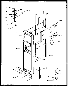 Freezer Door Hinge And Trim Parts Diagram and Parts List for SXD22NW-P1162405WW  Amana Refrigerator