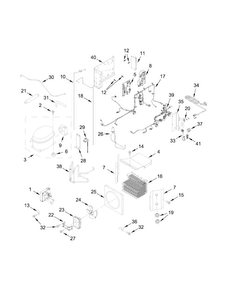 Upper Unit Parts Diagram and Parts List for JF42NXFXDE00  Jenn-Air Refrigerator