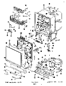 Control Panel, Door, Rack, Det.cup & Tub Diagram and Parts List for DU80A-02  Magic Chef Dishwasher