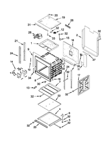 Oven Parts Diagram and Parts List for JJW2330WS01  Jenn-Air Wall Oven