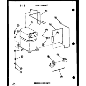 Compressor Parts (11-5j/P54336-67r) Diagram and Parts List for 113-5N P54975-61R Amana Air Conditioner