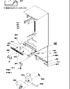 Ladders, Lower Cabinet And Rollers Diagram and Parts List for TGI21VW-P1310901WW  Amana Refrigerator