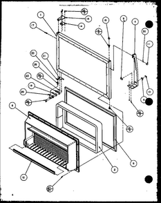 Section 1 Diagram and Parts List for TRG18QB3G-P1111315WG  Amana Refrigerator