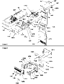 Ice Maker/control Assemblies Diagram and Parts List for SBDT520SW-P1185103WW  Amana Refrigerator