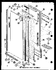 Refrigerator Door Assembly Diagram and Parts List for SRI19GL-P7745504WL  Amana Refrigerator