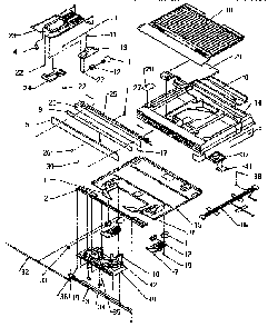 Divider Block Diagram and Parts List for TX18R-P1158412W  Amana Refrigerator