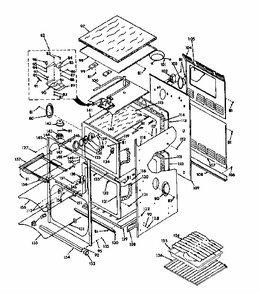 Body Section Diagram and Parts List for 8504277792  Kenmore Range