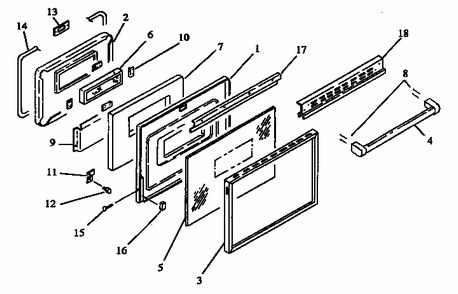 Door  (ards800e/p1131920ne) (ards800ww/p1131920nww) (cards800e/p1131922ne) (cards800ww/p1131922nww) Diagram and Parts List for CC1W-P1155202  Amana Range