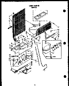 Unit Parts Diagram and Parts List for GFS185 MN03 Caloric Refrigerator