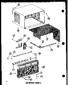 Exterior Parts Diagram and Parts List for ES218D-3MT P67535-1R Amana Air Conditioner