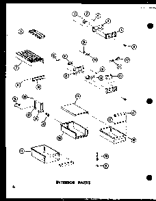 Interior Parts Diagram and Parts List for TC18D-P73500-25W  Amana Refrigerator