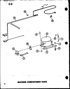 Machine Compartments Parts Diagram and Parts List for C10B-L P60330-88WL Amana Freezer