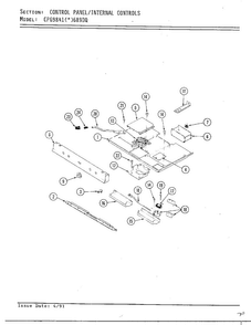 Control Panel/internal Controls Diagram and Parts List for CPG9841(*)689DQ  Hardwick Range