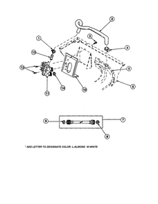 Inlet Hose/fill Hose/mixing Valve Diagram and Parts List for LW6123LM-PLW6123LMB  Amana Washer