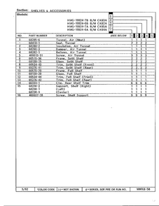Shelves And Accessories Page 2 Diagram and Parts List for 19924-0A  Admiral Refrigerator