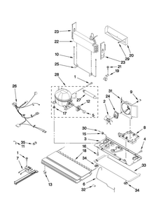 Unit Parts Diagram and Parts List for MFI2067AES11  Maytag Refrigerator