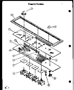 Control Section Diagram and Parts List for AKD-1B P85558-2S Amana Range