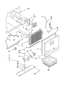 Unit Parts Diagram and Parts List for AQU1627BRW03  Amana Freezer