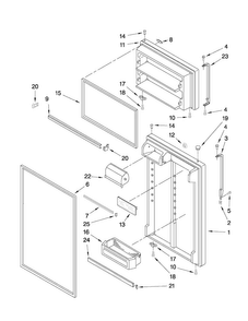Door Parts Diagram and Parts List for M1TXEMMWQ02  Maytag Refrigerator