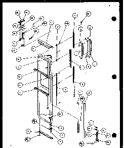 Section 12 Diagram and Parts List for 36088-P11108702W  Amana Refrigerator