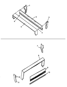 Backguard Assy Diagram and Parts List for SBP22AA0-P1142916NW  Amana Range